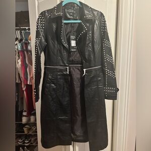Coalition LA Black Studded Women's 2in1 Coat